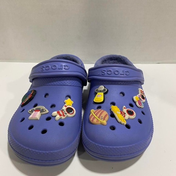 CROCS Other - Blue Crocs clogs with 7 space theme charms unisex men 3 women 5. SKU487
